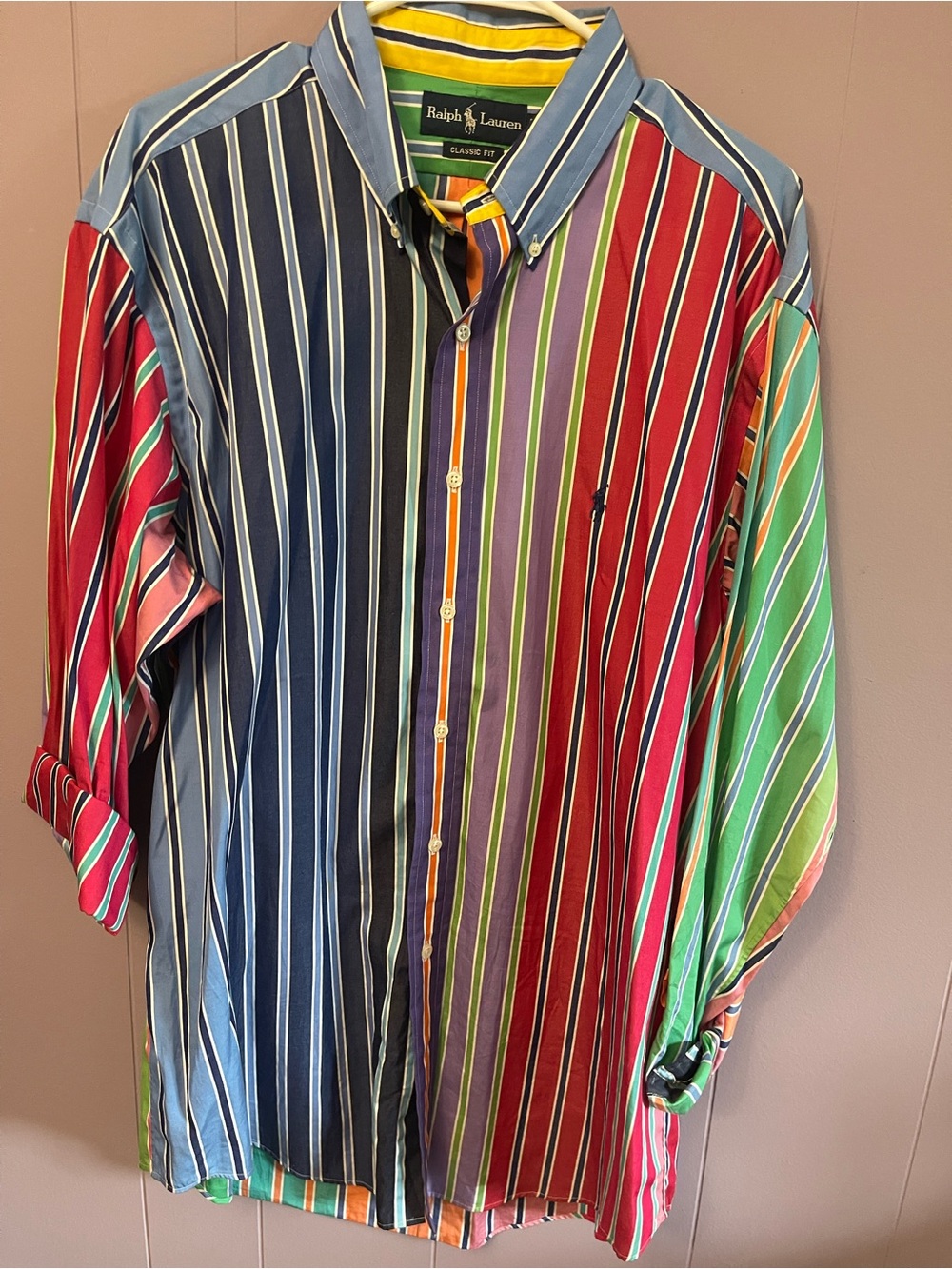 Ralph Lauren Multicolor Vertical Stripe Button-Down Shirt